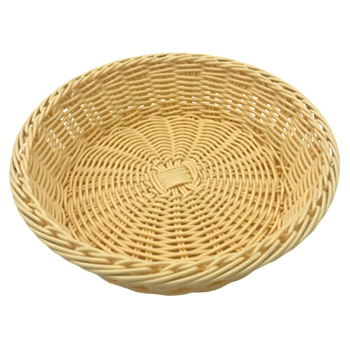 (Beige, 25*7) Large Rattan Fruit Basket for Kitchen & Dining 1