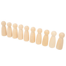 10 Pcs Wooden Peg Dolls 75mm DIY Decor Kids Craft Safe BurrFree