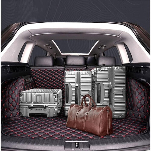 Leather Car Boot Liner for VW Golf 7 Variant 20132020, Waterproof Full Coverage Cargo Trunk Mat 1