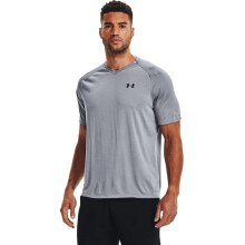 Under Armour Herr Tech 2.0 V-ringad Kortärmad T-shirt, Stål (035)/Svart, Liten