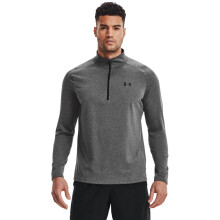Under Armour Maglia Uomo Tech 2.0 Zip, Grigio Pitch, Carbon Heather/Nero X-Large Tall