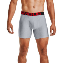 Under Armour heren Tech 6-inch Boxerjock 2-Pack , Mod Gray Light Heather (011)/Jet Gray Light Heather , XX-Large