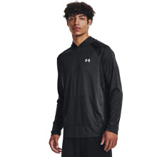Felpa con Cappuccio a Maniche Lunghe Under Armour Uomo Velocity, (001) Nero / Bianco, Grande