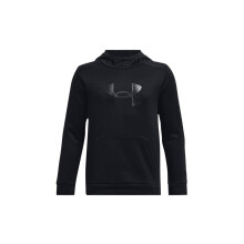 Under Armour jongens Armour Fleece Grote Logo Hoodie, (001) Zwart / Zwart, Groot