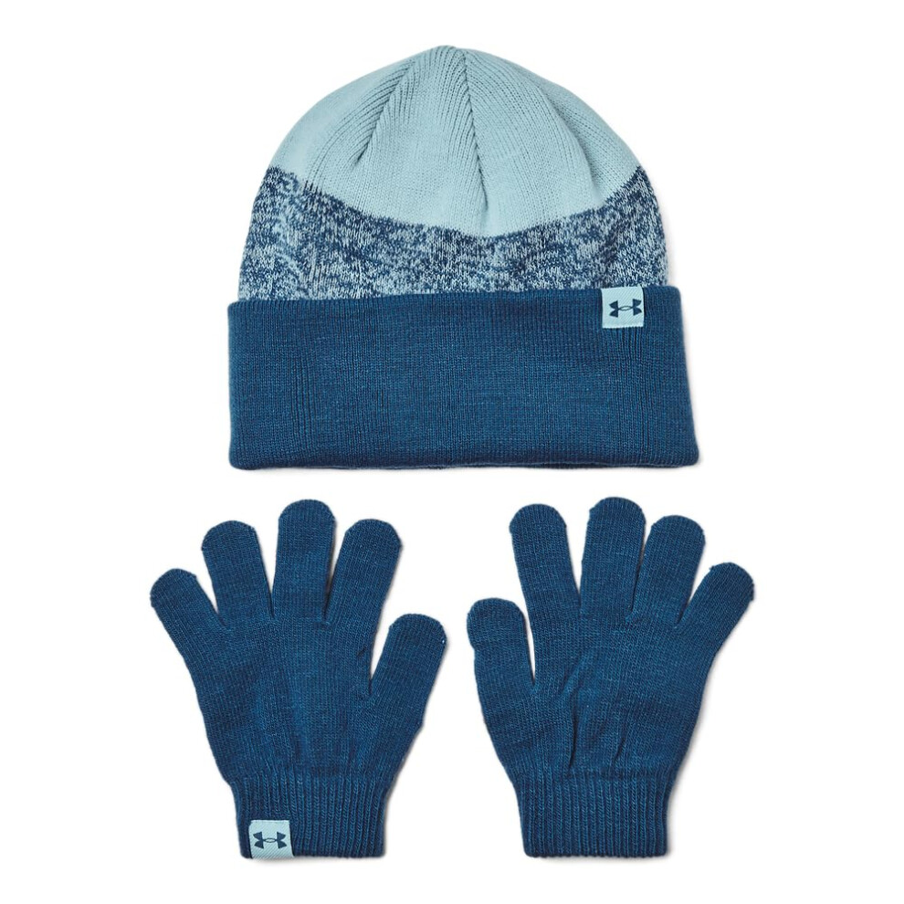 Under Armour Boys Beanie & Glove Combo, (426) Varsity Blue/Blizzard/Varsity Blue, One Size Fits Most
