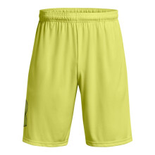 Under Armour Herre Tech Graphic Shorts, Lime Yellow / Marine OD Green, Medium