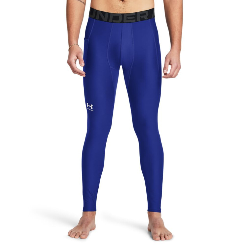 Under Armour Men's Heatgear Armour Leggings, (400) Royal / / White, Large Tall