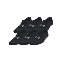 Under Armour Dames Breathe Lite Liner Sokken 6-Pack, (001) Zwart/Zwart/Castlerock, Groot