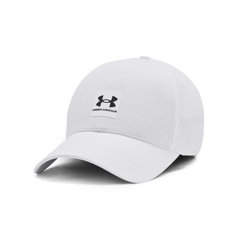 Under Armour Men's Iso-Chill Armourvent Stretch Fit Hat, (100) White / / Castlerock, X-Large/Xx-Large