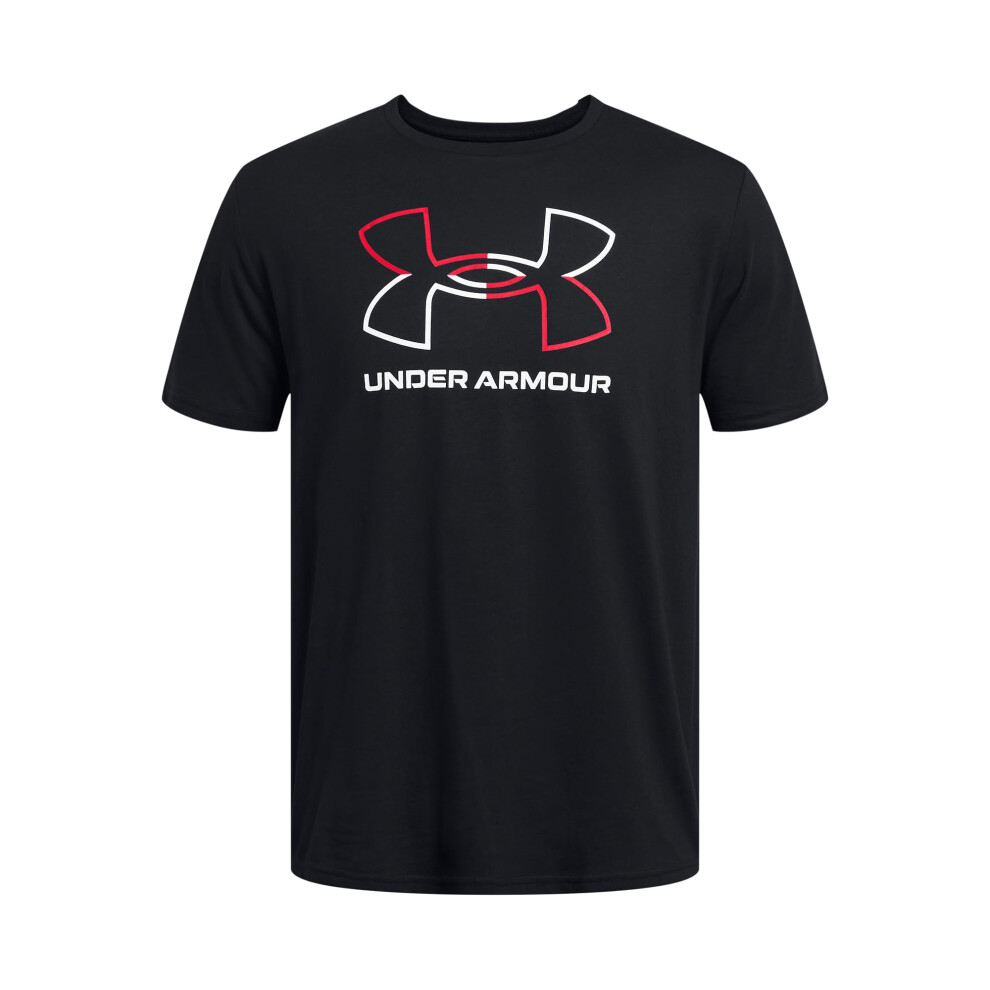 Under Armour Men's Global Foundation Short Sleeve T Shirt, (001) Black/Red/White, X-Large Tall