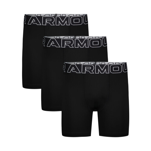 Under Armour Bóxer Ajustado Under Armour Performance Tech 3-Pack Negro Sólido, YXL
