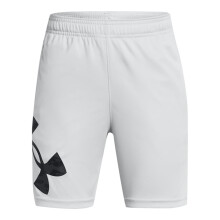 Under Armour Jongens Tech Grote Logo Shorts, (012) Mod Grijs / Zwart, Groot