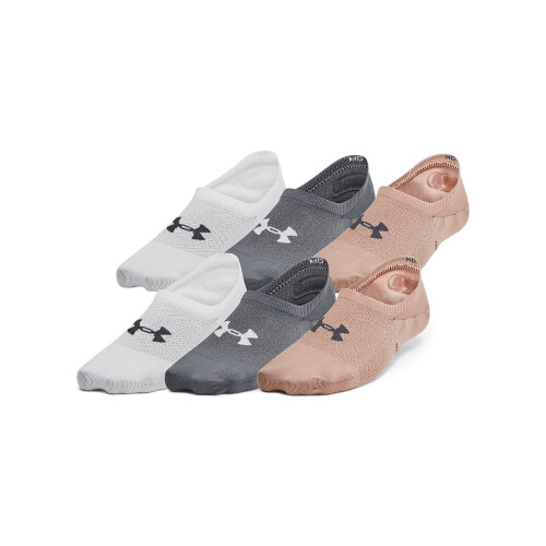Under Armour Under Armour Dames Breathe Lite Liner Sokken 6 Pack, (252) Blush Beige/Castlerock, Medium