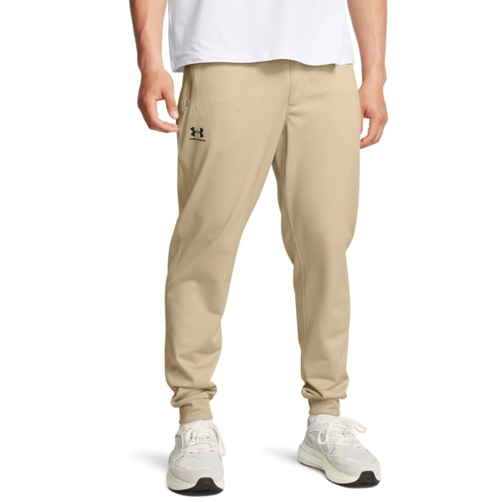 Under Armour Men's Sportstyle Tricot Joggers, (299) City Khaki / / Black, Large