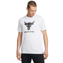 Maglietta a maniche corte Under Armour Project Rock Payoff Uomo, (100) Bianco/Nero, X-Large