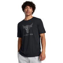 T-Shirt Under Armour Uomo Project Rock Payoff Manica Corta, Nero / Castlerock, X-Large