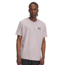 T-Shirt a Manica Corta Sportstyle con Logo a Sinistra Under Armour, (009) Grigio Alba / Nero, Grande