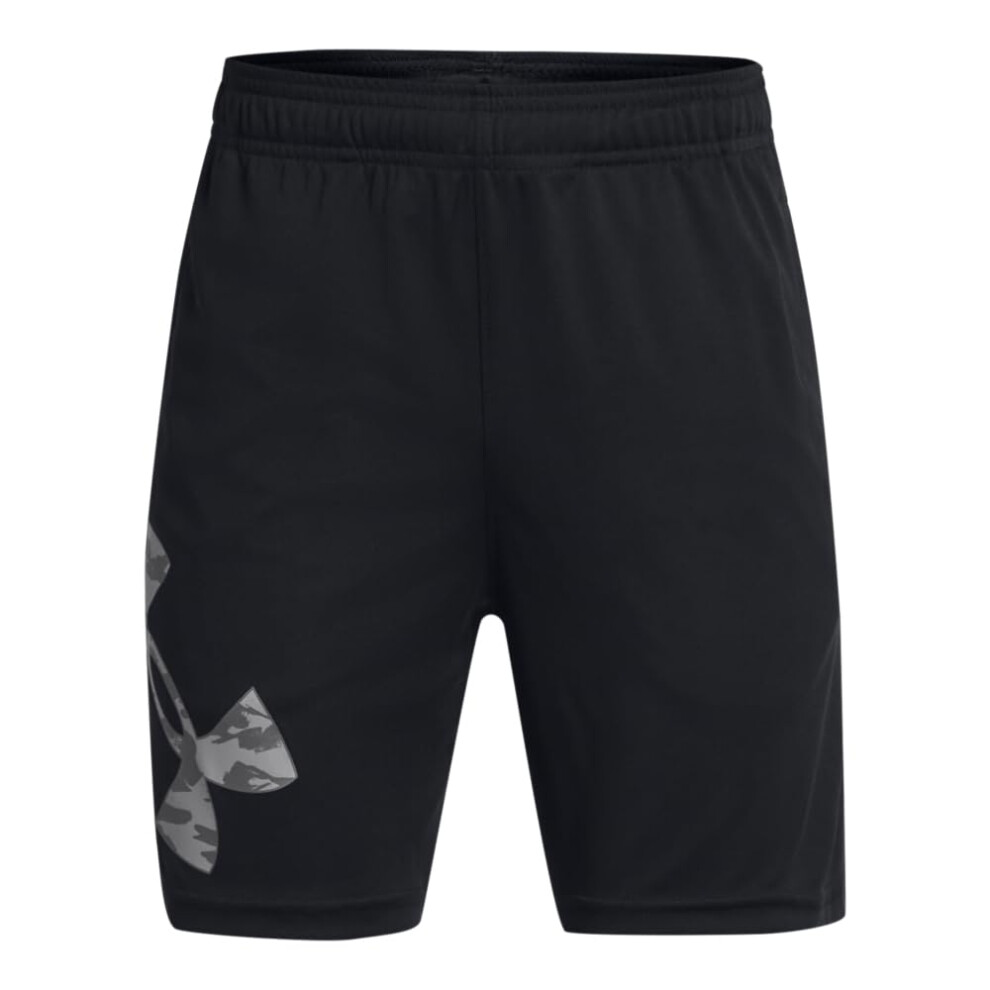 Under Armour Boys' Tech Big Logo Shorts, (002) / / Castlerock, Large Black