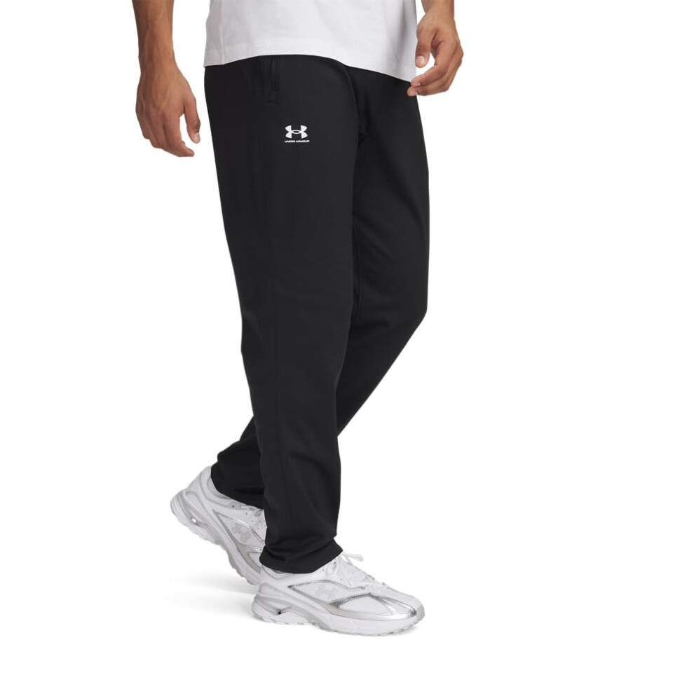 Under Armour Men's Sportstyle Brawler Pants, (001) Black / / White, XX-Large White,Black