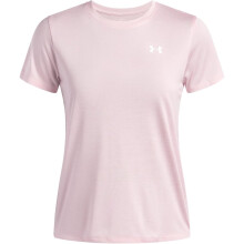 Under Armour Dam Tech Twist Kortärmad Crew, (647) Prime Pink / Vit, Storlek Large