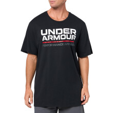 Under Armour T-Shirt Maniche Corte Wordmark, (001) Nero / Bianco, XX-Large