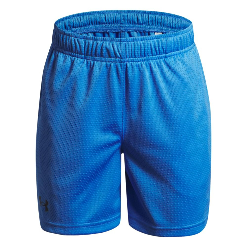 Under Armour Boys' Tech Mesh Shorts, (402) Blue Atlantis / / Black, Medium Blue,Black