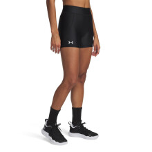 Under Armour Pantaloncini Donna Team 4, (001) Nero / Bianco, X-Small