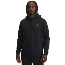 Felpa con cappuccio Under Armour Project Rock Rival Fleece da uomo, (001) Nero / Castlerock, X-Large