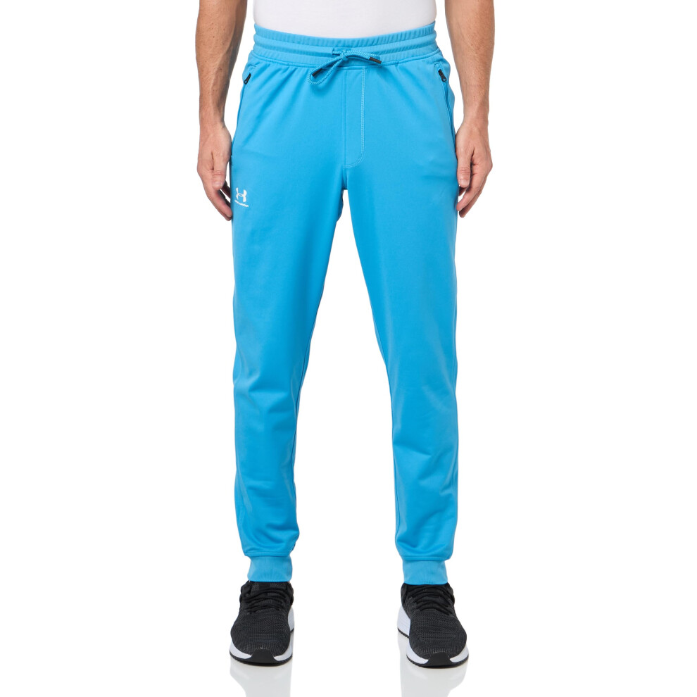 Under Armour Men's Sportstyle Tricot Joggers, (452) Ether Blue / / White, XX-Large Tall