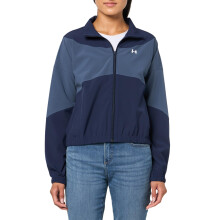 Giacca Woven Rival da Donna Under Armour, (410) Navy Notte/Grigio Pioggia/Bianco, Grande