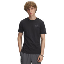 T-shirt manica corta Under Armour Freedom Flag, (002) Nero / Castlerock, Grande