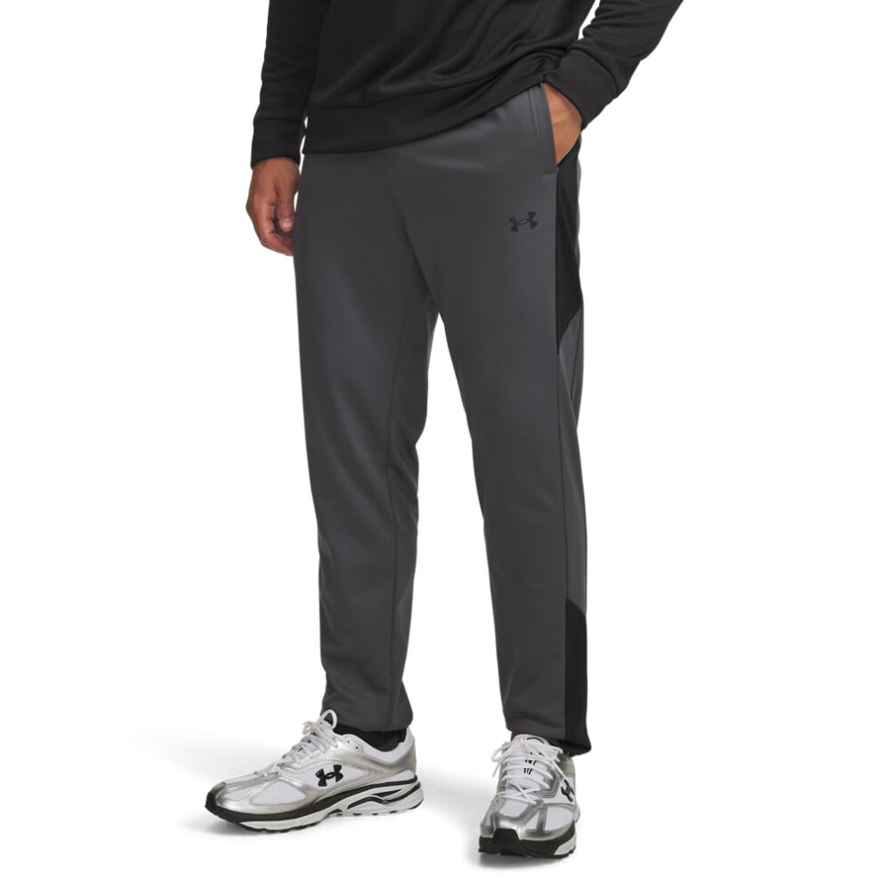 Under Armour Men's Rival Knit Pants, (025) Castlerock/Black/Black, Medium