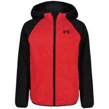 Giacca Softshell con Cappuccio per Bambini Under Armour, Chiusura con Zip, Leggera e Impermeabile, Rossa, 5