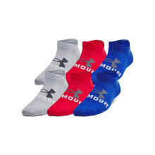 Under Armour Unisex Kinderen Essentiele No Show Sokken 6 Pack, (400) Royal/Royal/Castlerock, X-Small