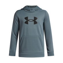 Felpa con cappuccio Under Armour per ragazzi, logo grande, (587) blu jasper / nero, grande