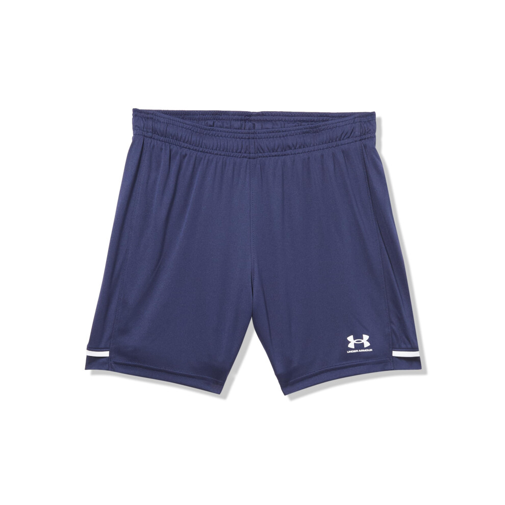 Under Armour Boys Challenger Shorts, (410) Midnight Navy / / White, Large Blue,White