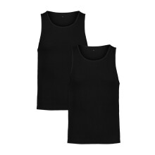 Under Armour Performance Canotta Uomo in Cotone, T-shirt Base Comoda per Uso Quotidiano, Nera, L, 2-Pack