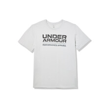 T-Shirt Manica Corta Under Armour Wordmark, (014) Halo Gray / Black, X-Large