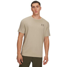 T-Shirt a Maniche Corte Sportstyle con Logo a Sinistra Under Armour, (302) Khaki Città / Taupe Dusk, Medium