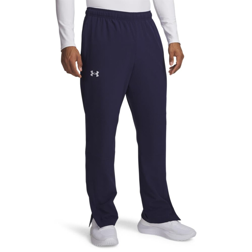 Under Armour Men's Hockey Warm Up Pants, (410) Midnight Navy / / White, X-Large