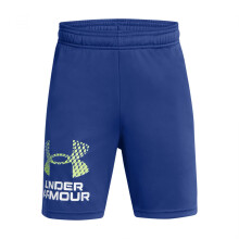 Under Armour Jongens Tech Logo Shorts, (432) Tech Blauw / Morph Groen, X-Large