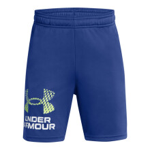 Under Armour Jongens Tech Logo Shorts, (432) Tech Blue / Morph Green, Klein