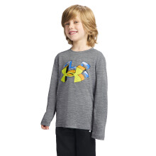 Under Armour T-Shirt Raglan a Maniche Lunghe per Ragazzi, Leggero e Traspirante, Fit Relaxed, Logo Castlerock, 6
