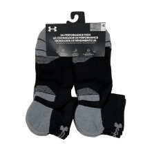 Calzini Corti Uomo Under Armour UA Performance Tech Imbottiti - 6 Pezzi (US, Alpha, X-Large, Nero)