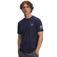 Under Armour Herre Freedom Flag T-Shirt, (410) Midnight Navy / Rød, Large