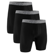 Under Armour Intimo Uomo Performance Tech Solid 9 3pk, Nero/Acciaio, L