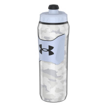 Under Armour 28oz Playmaker Squeeze Isolerad 2 - Sportvattenflaska, Läckagesäker för Baseball, Fotboll & Mer, Vit Woodland