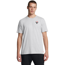 T-shirt a maniche corte Under Armour Project Rock Red One Sleighin Gains, Grigio medio / Nero, Large