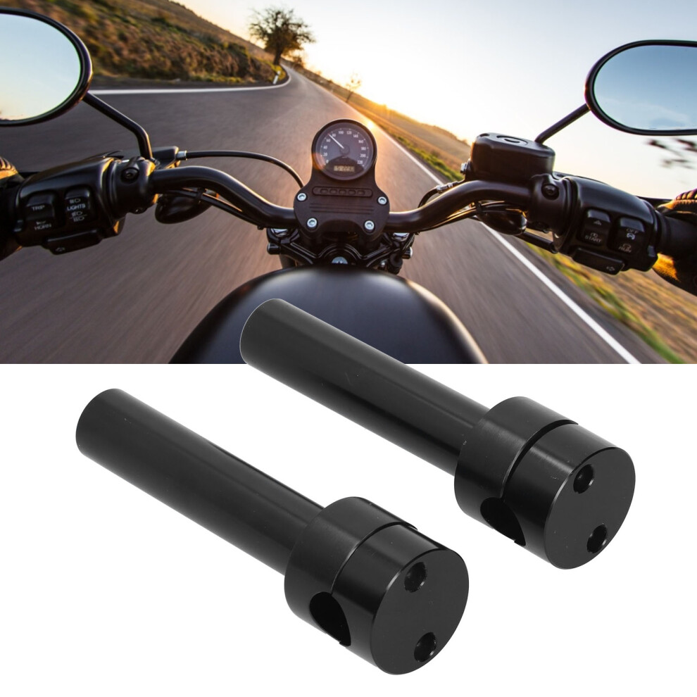 2Pcs 25Mm Aluminum Handlebar Riser Mount Clamp Kit For Motorcycles Black 5011391467230