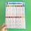 Times Table Wall Poster Homeschool Learning Tool 8.26 x 5